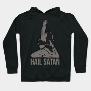 Yoga Pose Hail Satan Hoodie